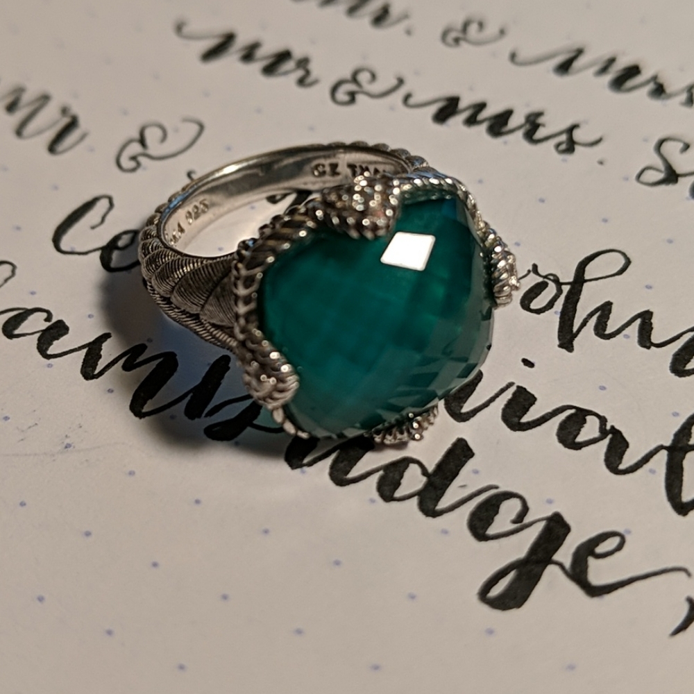 Judith Ripka Green Goddess Doublet Ring